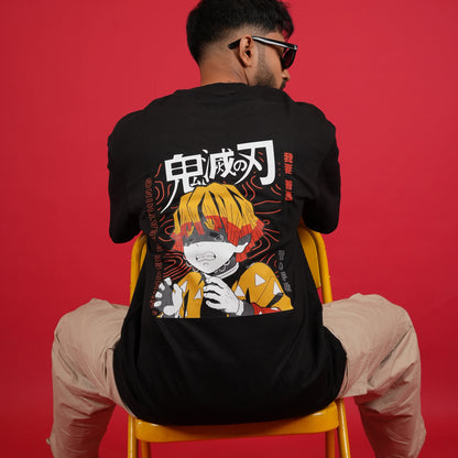 Zenitsu Demon Slayer Anime Oversized Tee