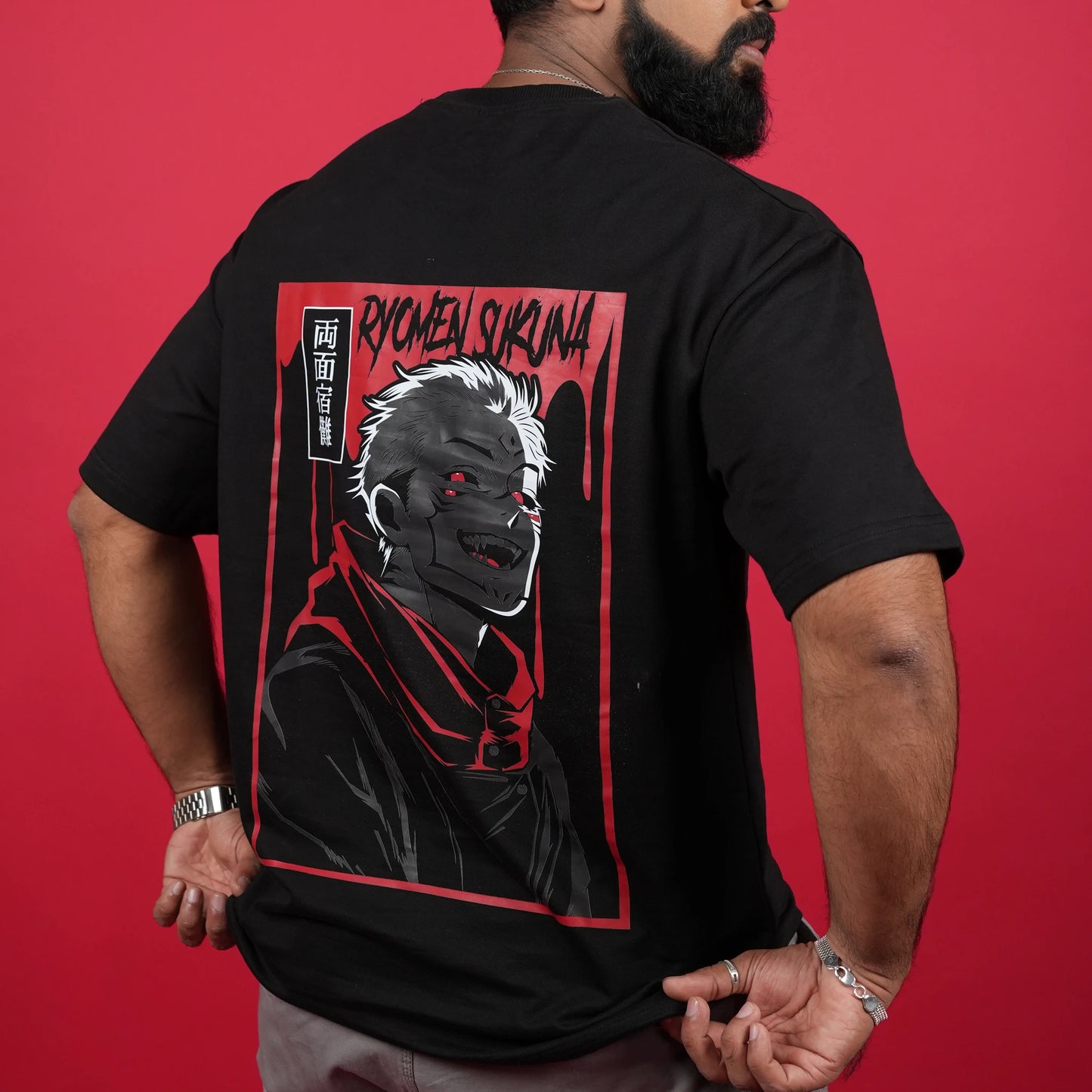 King of Curses Sukuna Jujutsu Kaisen Anime Oversized Tee