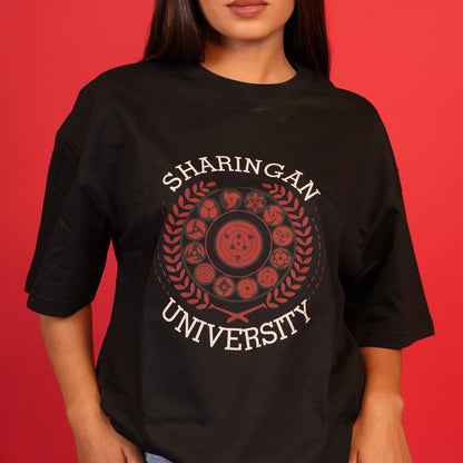 Sharingan University Anime Oversized Tee