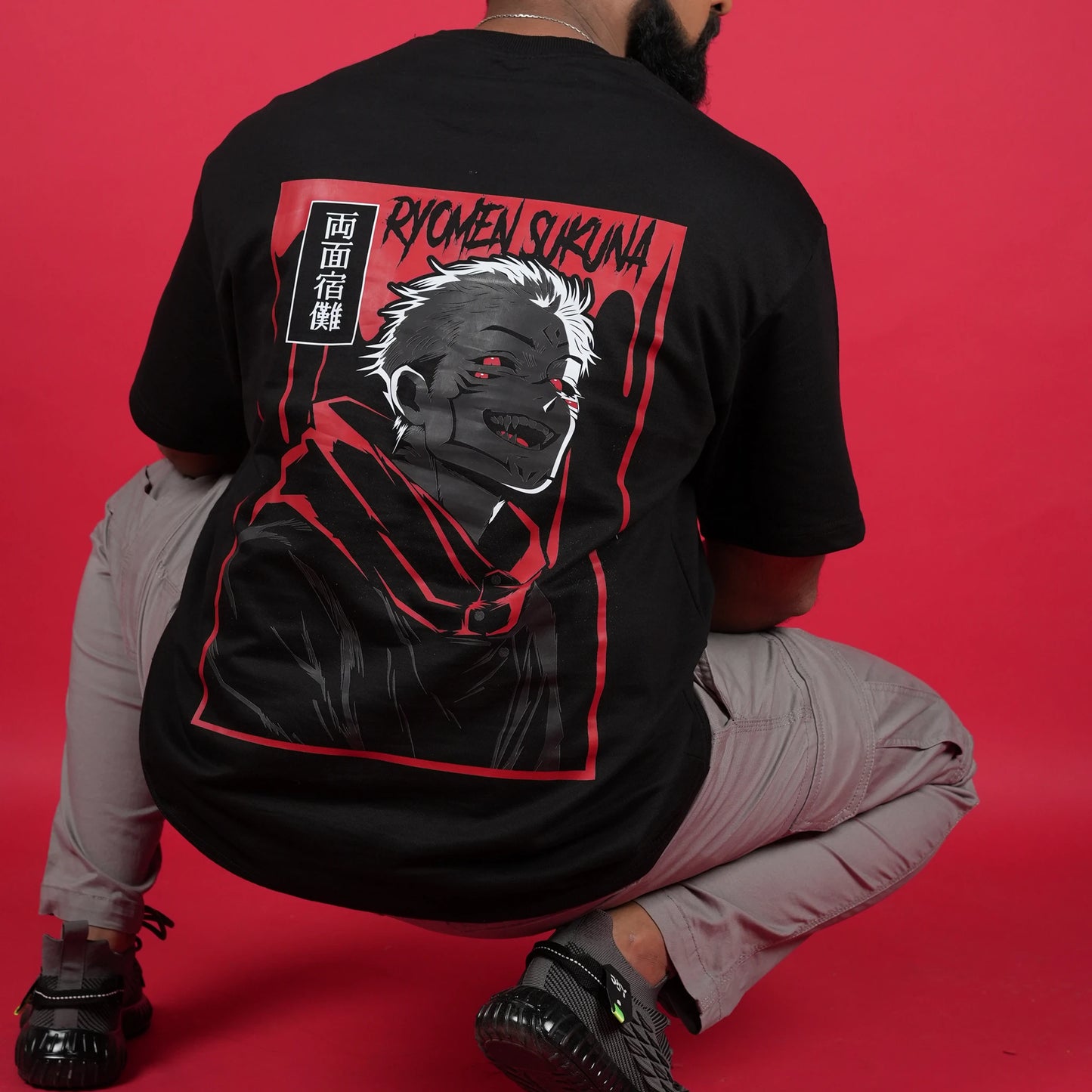 King of Curses Sukuna Jujutsu Kaisen Anime Oversized Tee