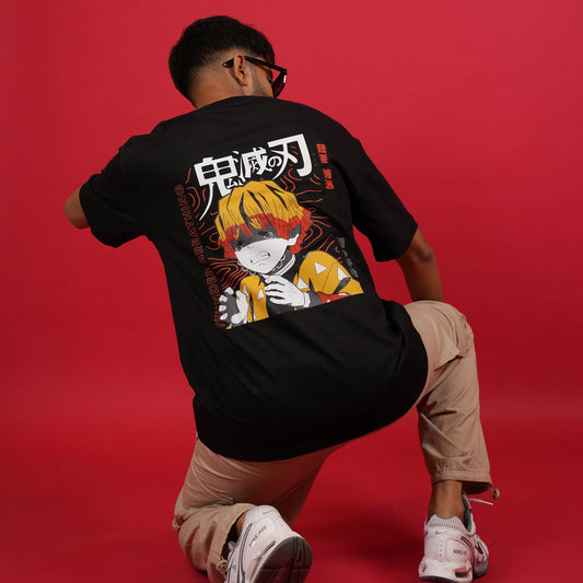 Zenitsu Demon Slayer Anime Oversized Tee