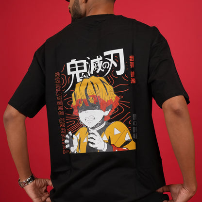 Zenitsu Demon Slayer Anime Oversized Tee